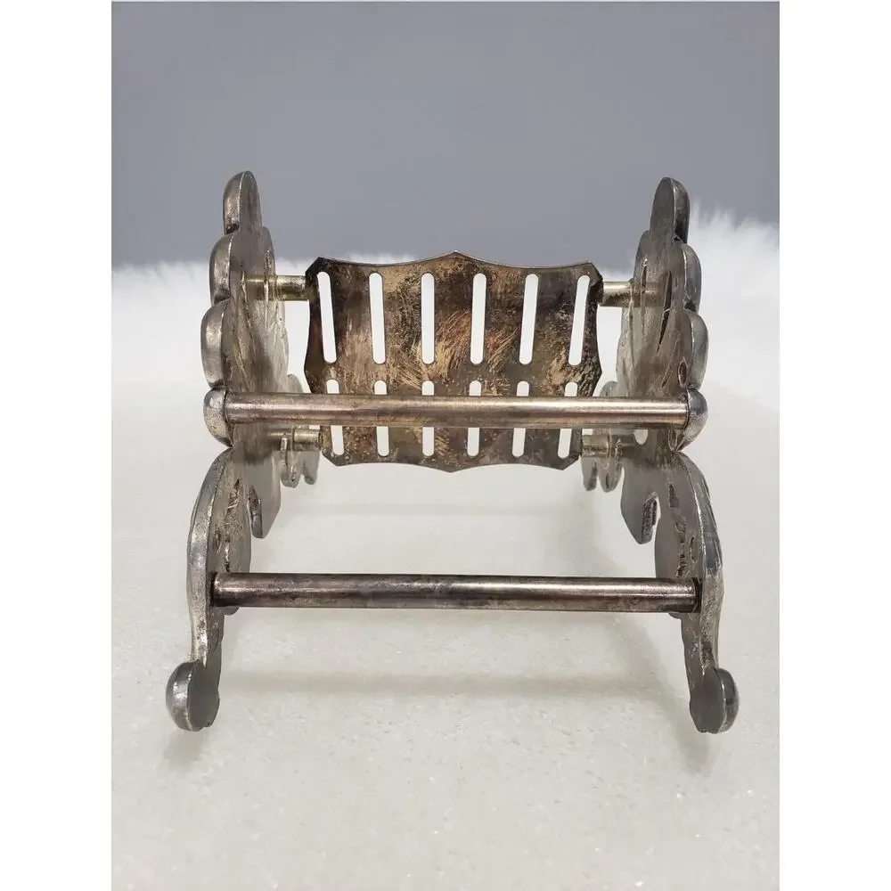 1970s Towle Silversmith Italian Knife Holder Caddy Reproduction Victorian gothic